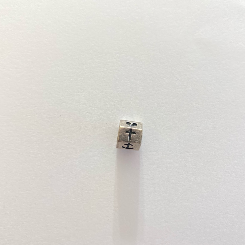 Authentic Heart-Cross-Anchor Pandora Charm